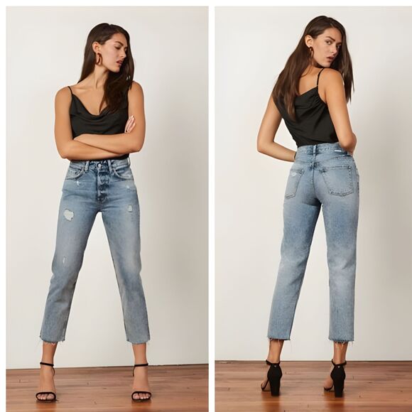 Boyish Tommy Jeans Women’s 24 His Girl Friday Straight High Rise Floral Paint - Picture 1 of 16